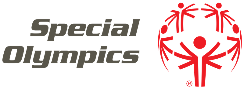 Red special olympics logo with special olympics text next to it.